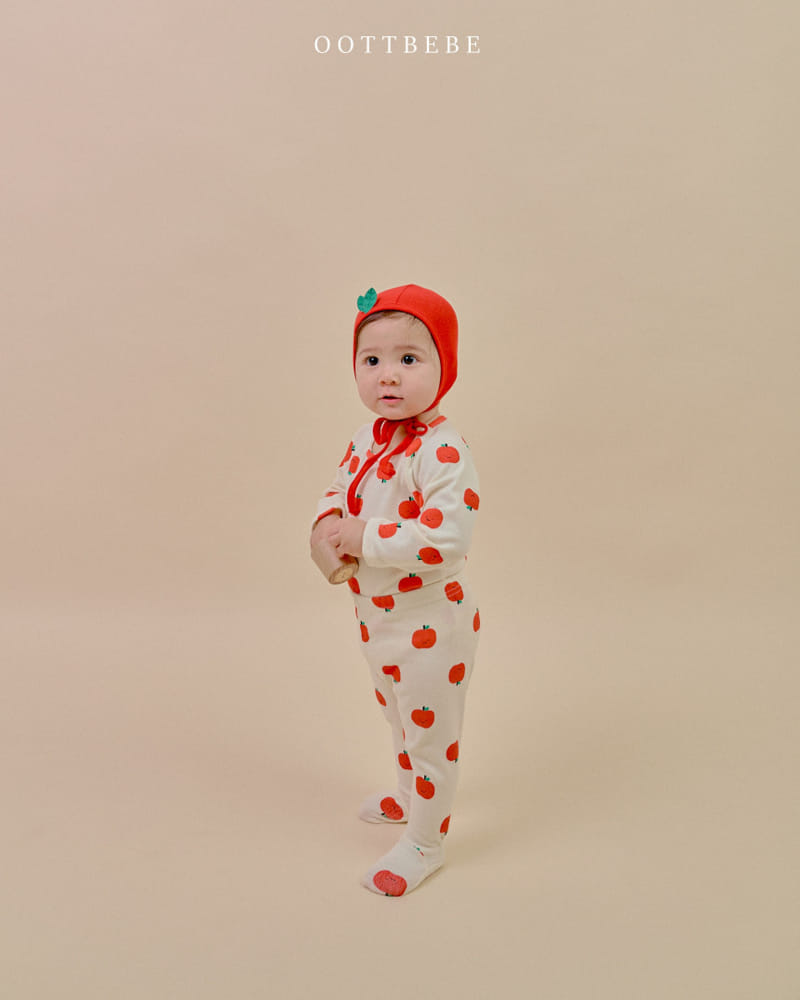 Oott Bebe - Korean Baby Fashion - #babyboutiqueclothing - Apple Three Type Set Body Suit - 9