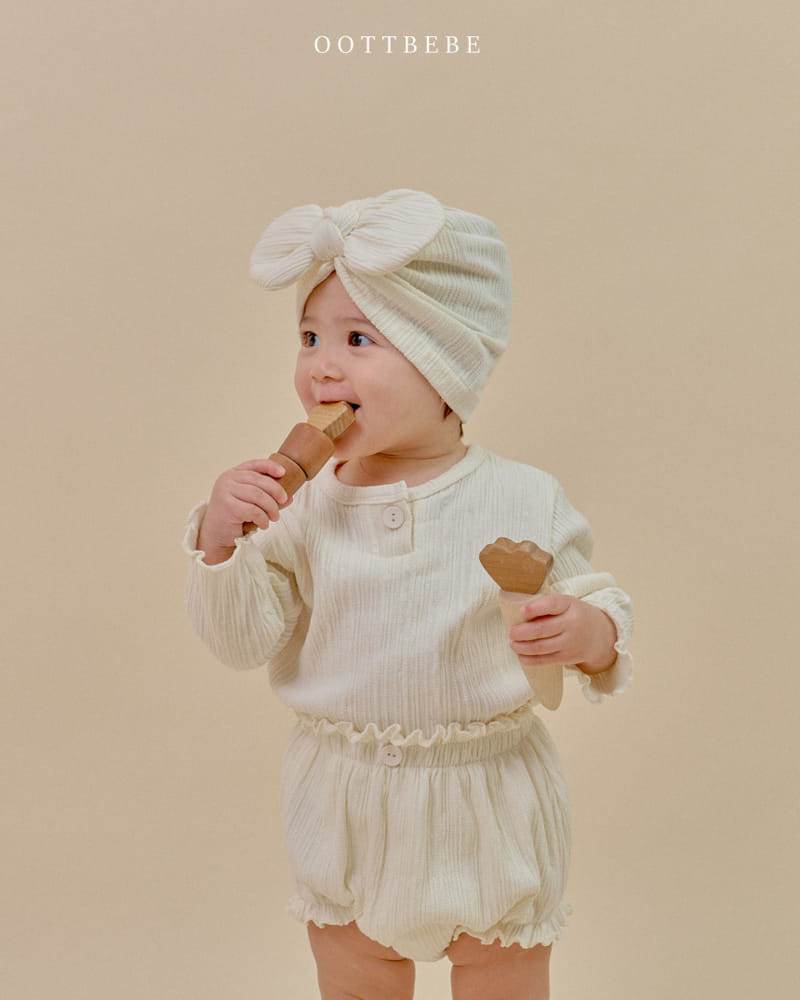Oott Bebe - Korean Baby Fashion - #babyboutiqueclothing - Butter Circle Ribbon Turban - 2