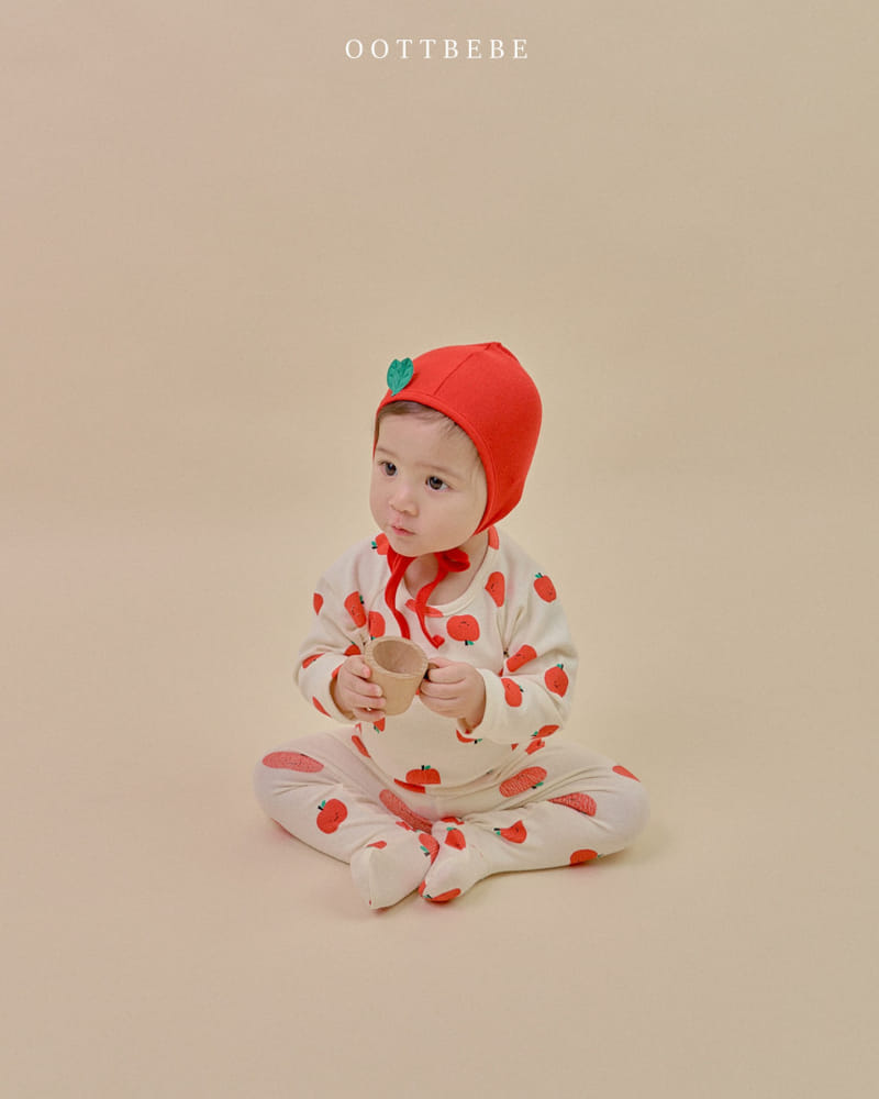 Oott Bebe - Korean Baby Fashion - #babyclothing - Apple Three Type Set Body Suit - 10