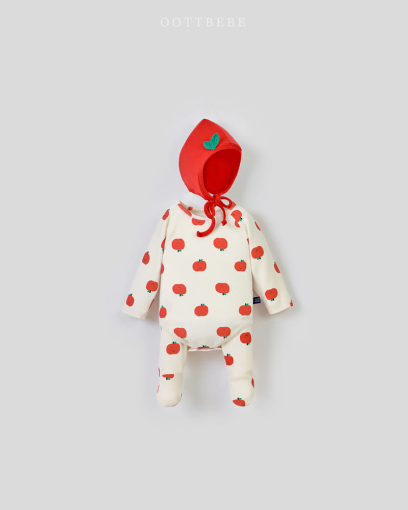 Oott Bebe - Korean Baby Fashion - #babyfashion - Apple Three Type Set Body Suit - 11