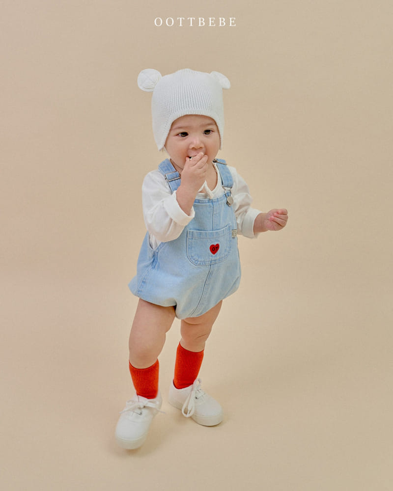 Oott Bebe - Korean Baby Fashion - #babyfashion - Cool Denim Body Suit - 3