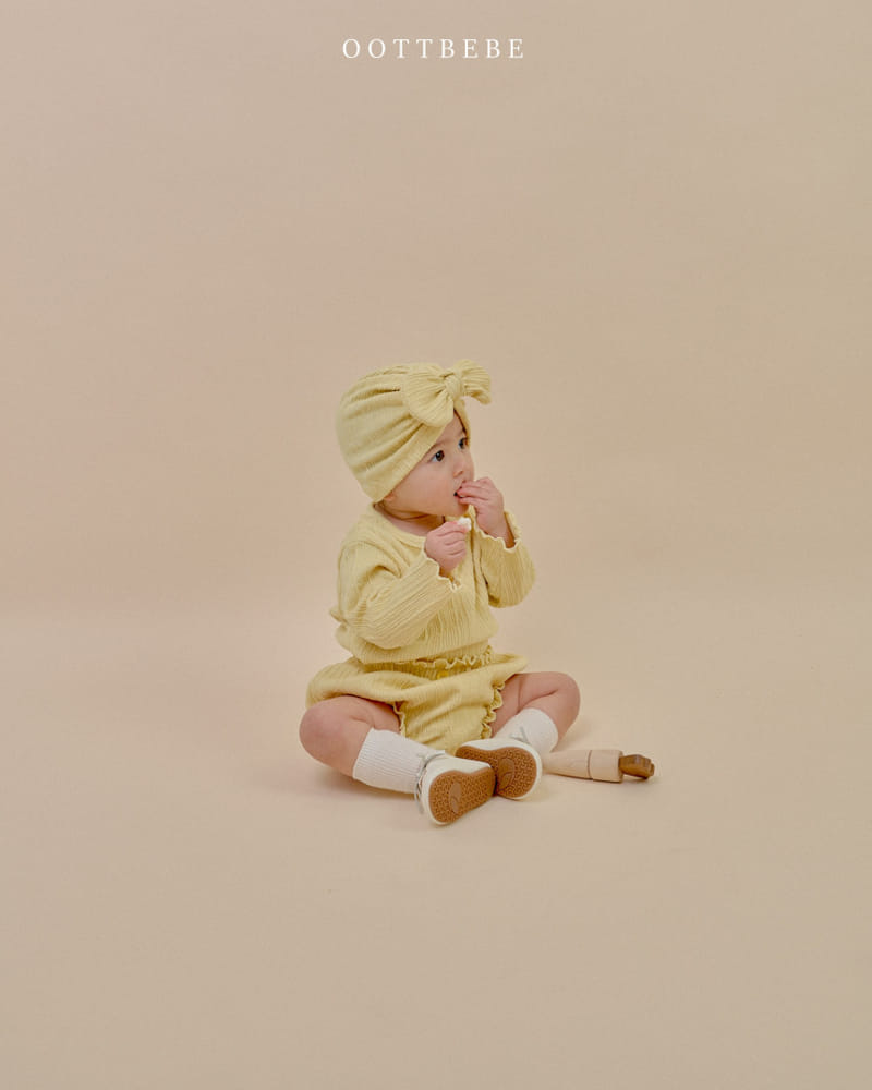 Oott Bebe - Korean Baby Fashion - #babygirlfashion - Butter Circle Ribbon Turban - 6