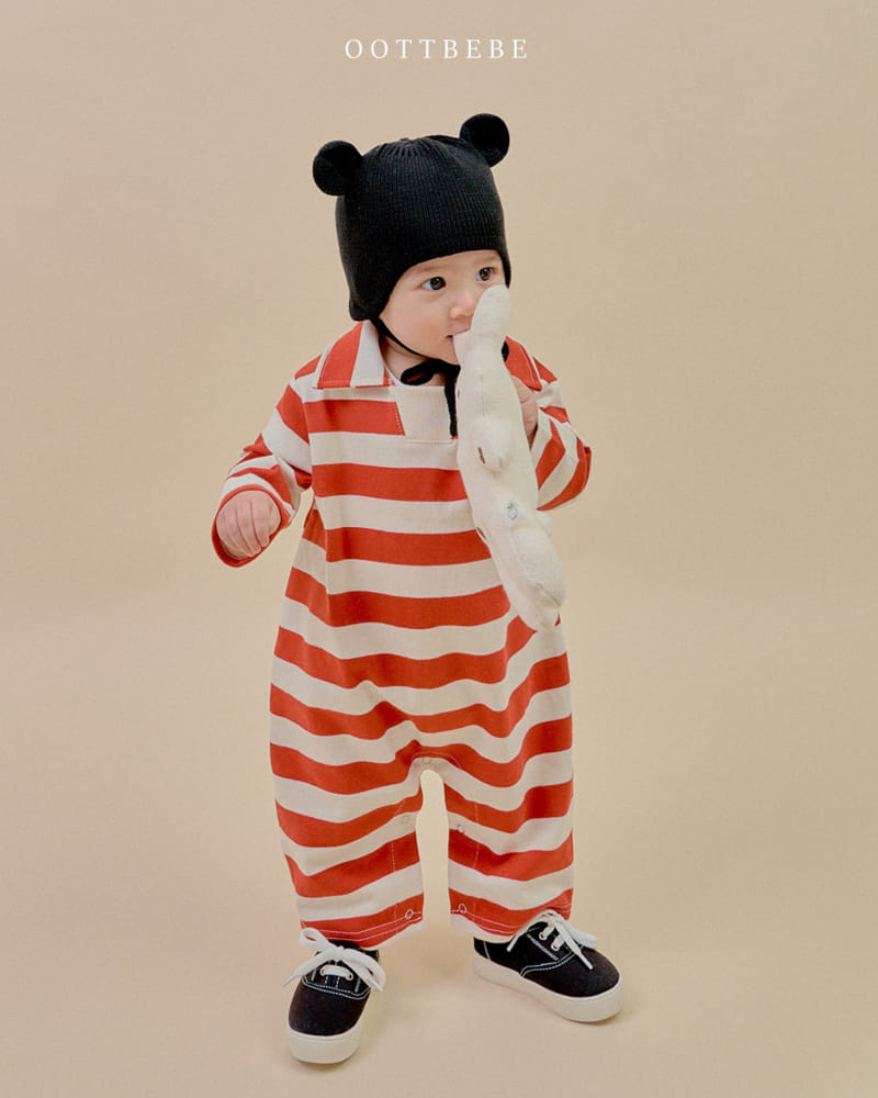 Oott Bebe - Korean Baby Fashion - #babylifestyle - Tick Tock Collar Body Suit - 2