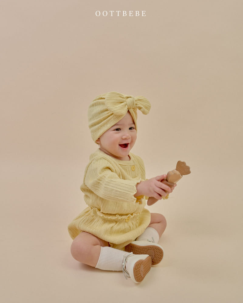 Oott Bebe - Korean Baby Fashion - #babylifestyle - Butter Circle Ribbon Turban - 7