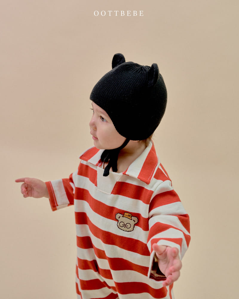 Oott Bebe - Korean Baby Fashion - #babyoninstagram - Tick Tock Collar Body Suit - 3