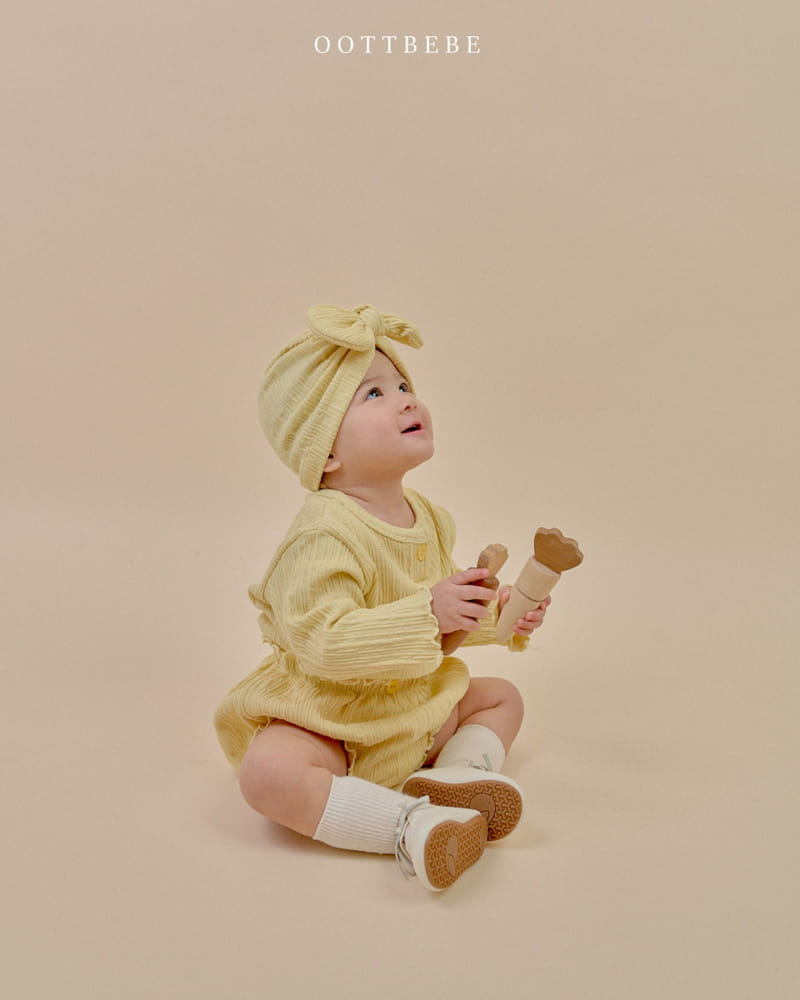 Oott Bebe - Korean Baby Fashion - #babyoninstagram - Butter Circle Ribbon Turban - 8