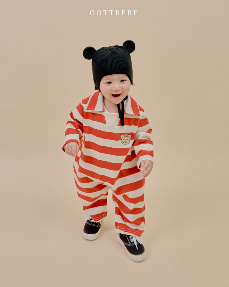 Oott Bebe - Korean Baby Fashion - #babyoninstagram - Tick Tock Collar Body Suit - 4