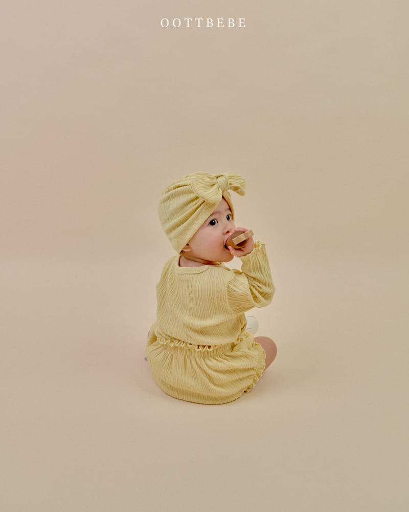 Oott Bebe - Korean Baby Fashion - #babyootd - Butter Circle Ribbon Turban - 9