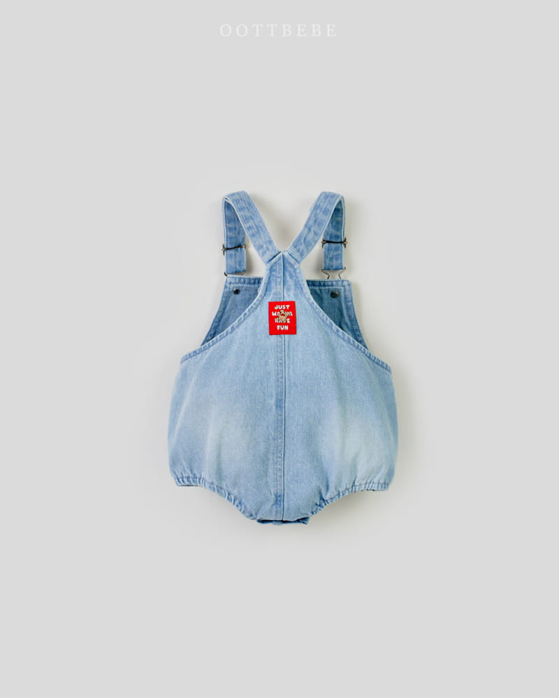 Oott Bebe - Korean Baby Fashion - #babyoutfit - Cool Denim Body Suit - 9