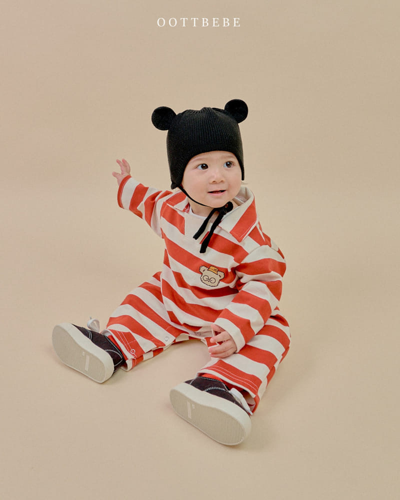 Oott Bebe - Korean Baby Fashion - #babyoutfit - Tick Tock Collar Body Suit - 5