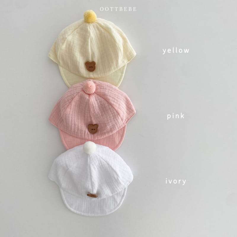 Oott Bebe - Korean Baby Fashion - #smilingbaby - Bear Yoru Yamche Cap - 2