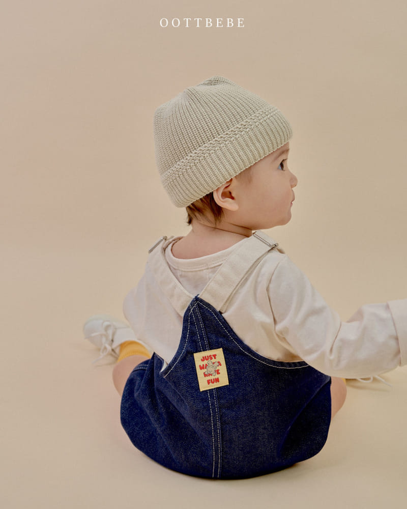 Oott Bebe - Korean Baby Fashion - #onlinebabyshop - Dandy Denim Body Suit - 4