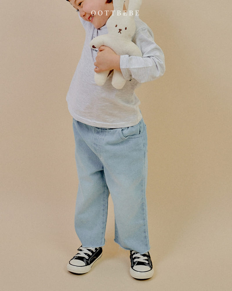 Oott Bebe - Korean Children Fashion - #childrensboutique - Cool Denim Pants - 3