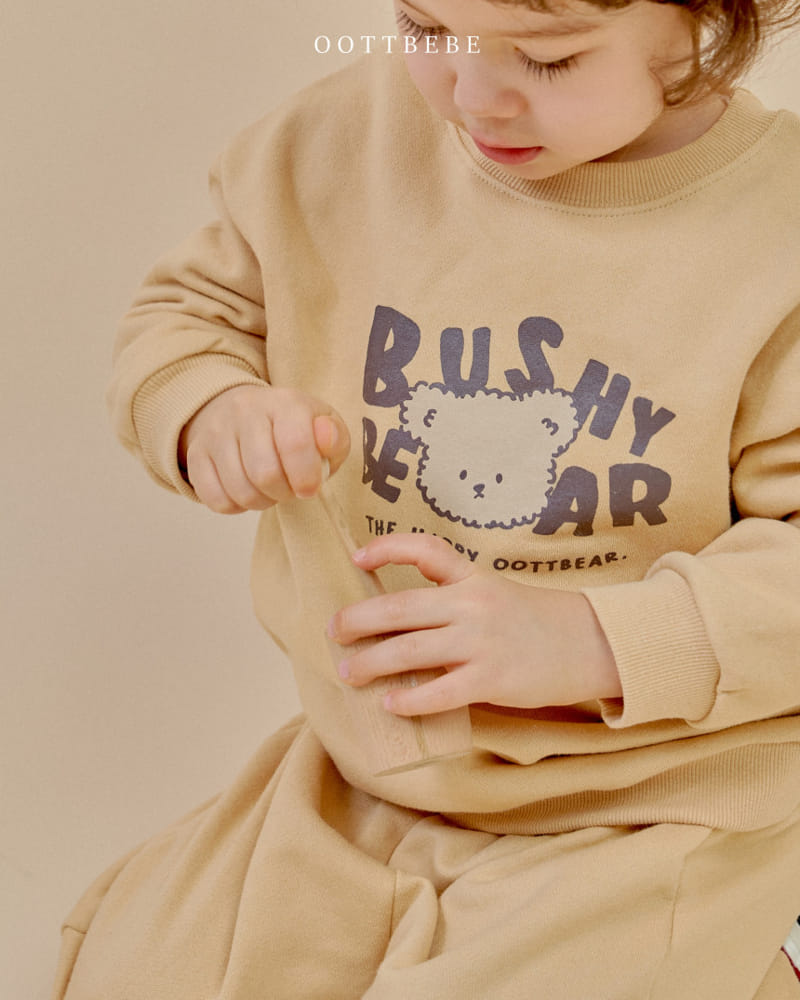 Oott Bebe - Korean Children Fashion - #childofig - Bush Bear Top Bottom Set - 4