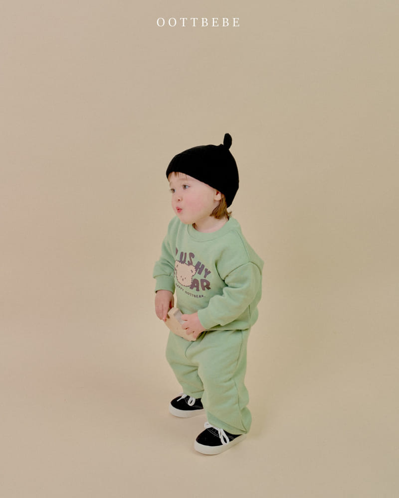 Oott Bebe - Korean Children Fashion - #kidsstore - Bush Bear Top Bottom Set - 9
