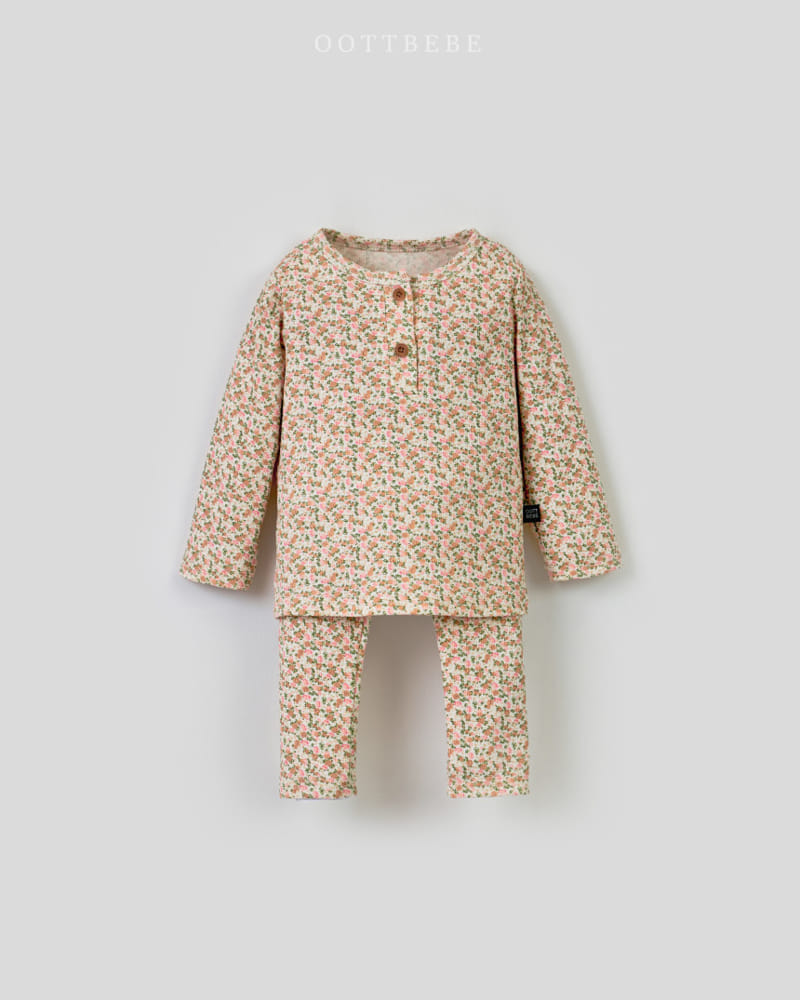 Oott Bebe - Korean Children Fashion - #kidsstore - Flower Rib Easywear - 2