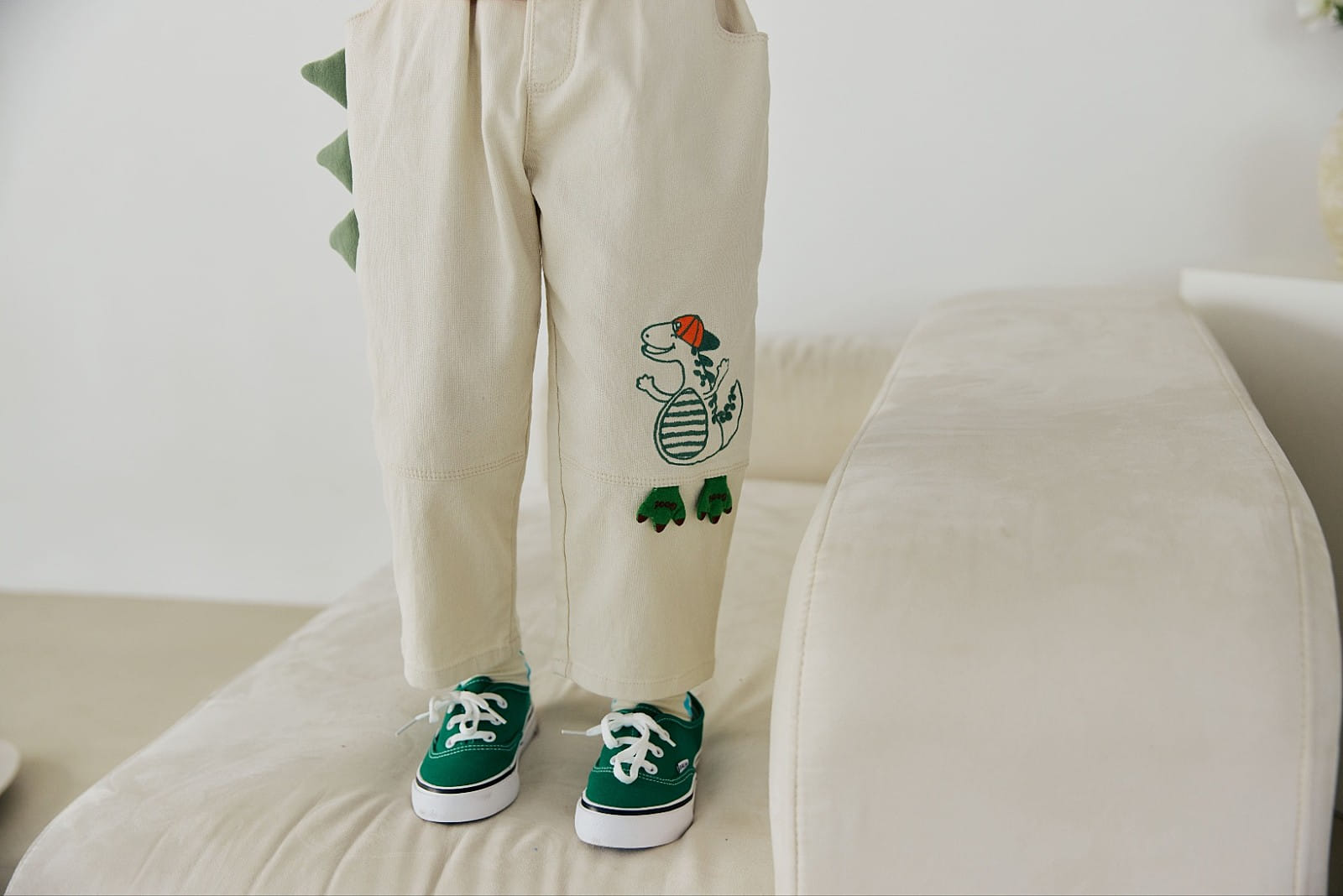 Orange Mom - Korean Children Fashion - #Kfashion4kids - Span Dinosaur Baggy Pants - 5