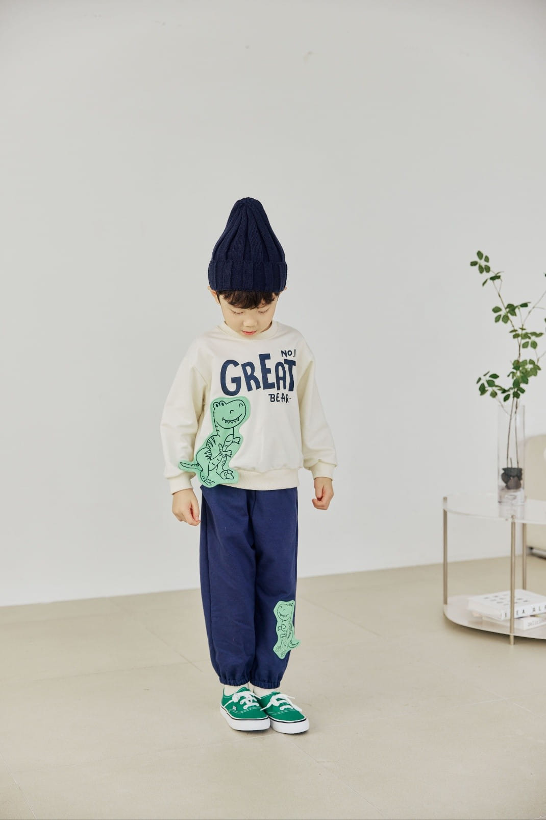 Orange Mom - Korean Children Fashion - #Kfashion4kids - Patch Dinosaur Pants