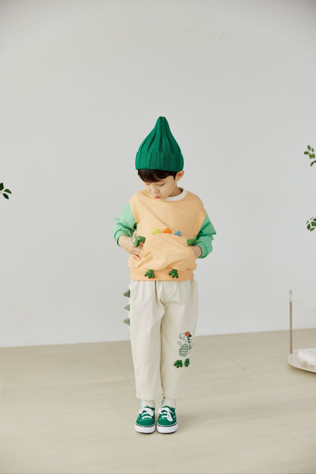 Orange Mom - Korean Children Fashion - #Kfashion4kids - Dinosaur Pocket Sweatshirt - 5