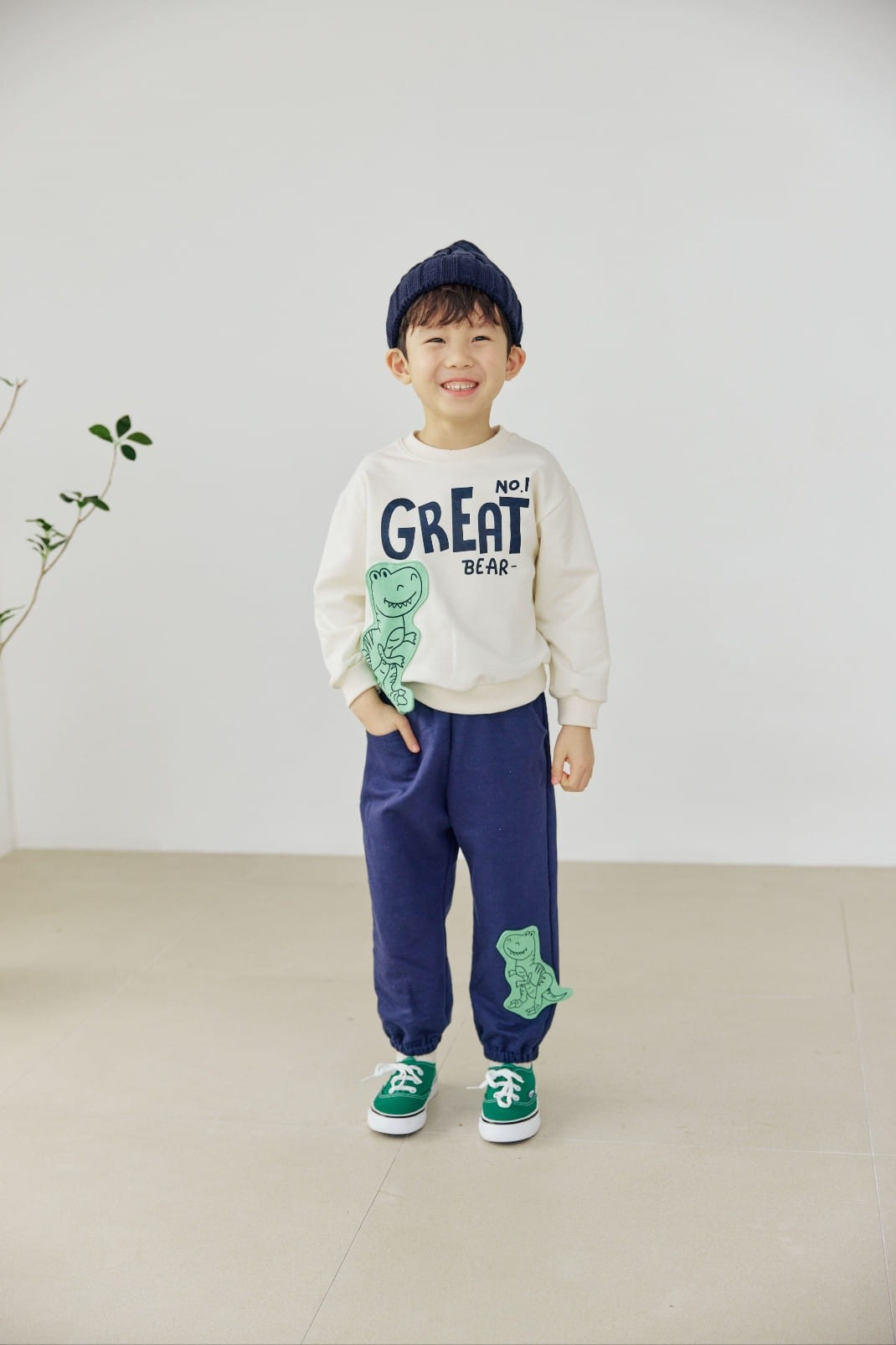 Orange Mom - Korean Children Fashion - #childofig - Patch Dinosaur Pants - 6