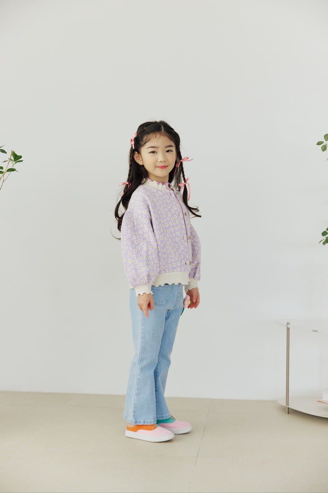 Orange Mom - Korean Children Fashion - #childrensboutique - Flower Span Flares Pants - 6