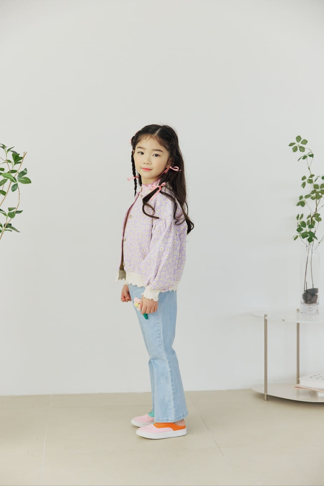 Orange Mom - Korean Children Fashion - #designkidswear - Flower Span Flares Pants - 7