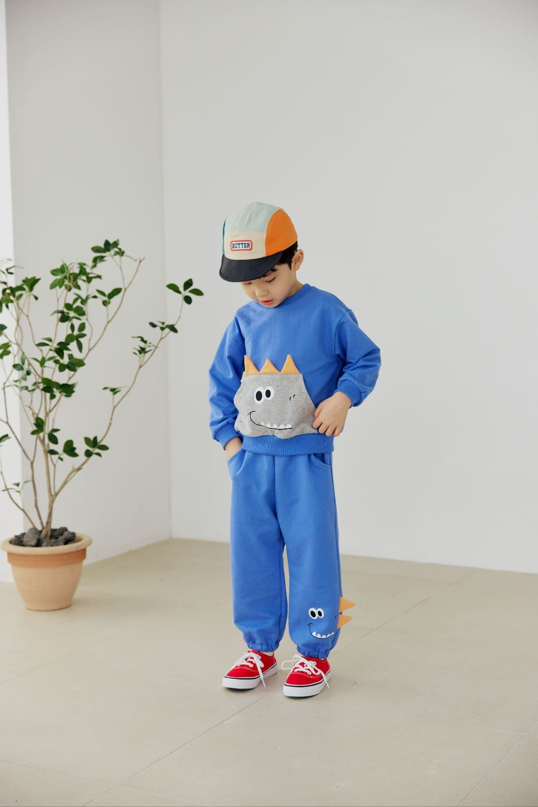 Orange Mom - Korean Children Fashion - #designkidswear - Bbul Dinosaur Pocket Sweatshirt - 8