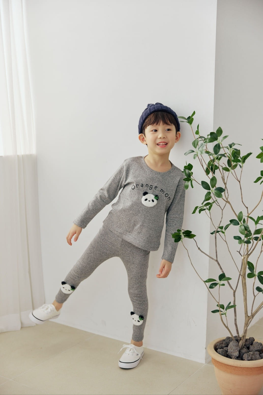 Orange Mom - Korean Children Fashion - #discoveringself - Motive Leggings - 5