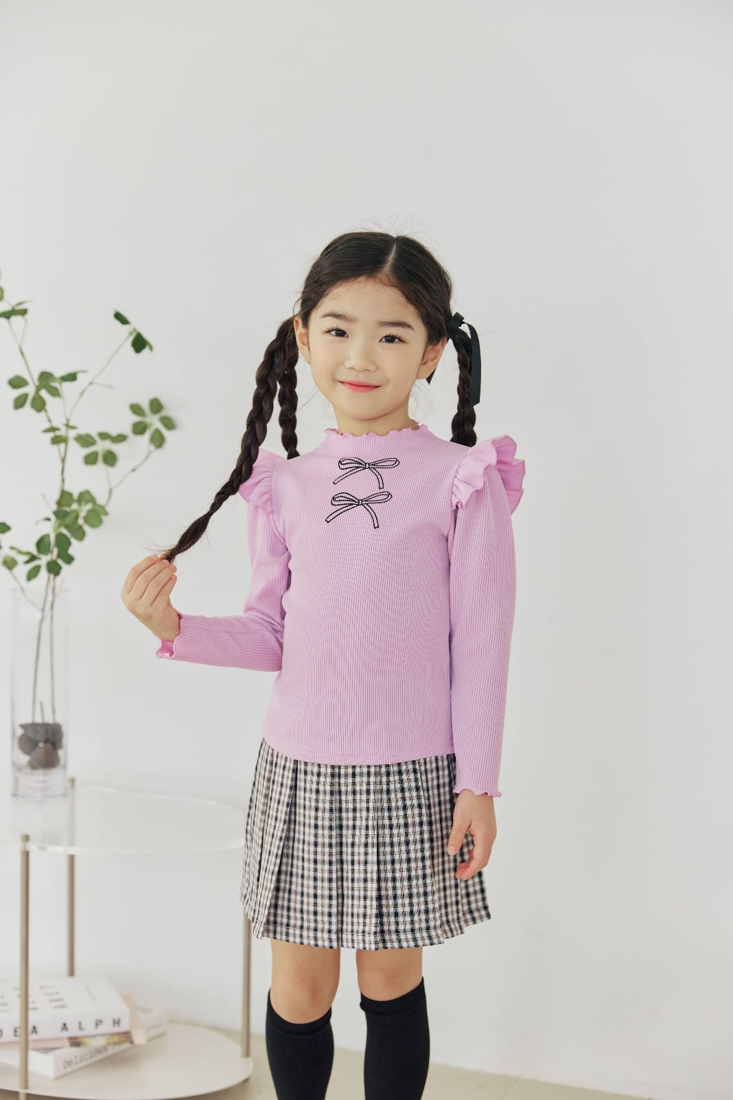 Orange Mom - Korean Children Fashion - #discoveringself - Check Flares Skirt