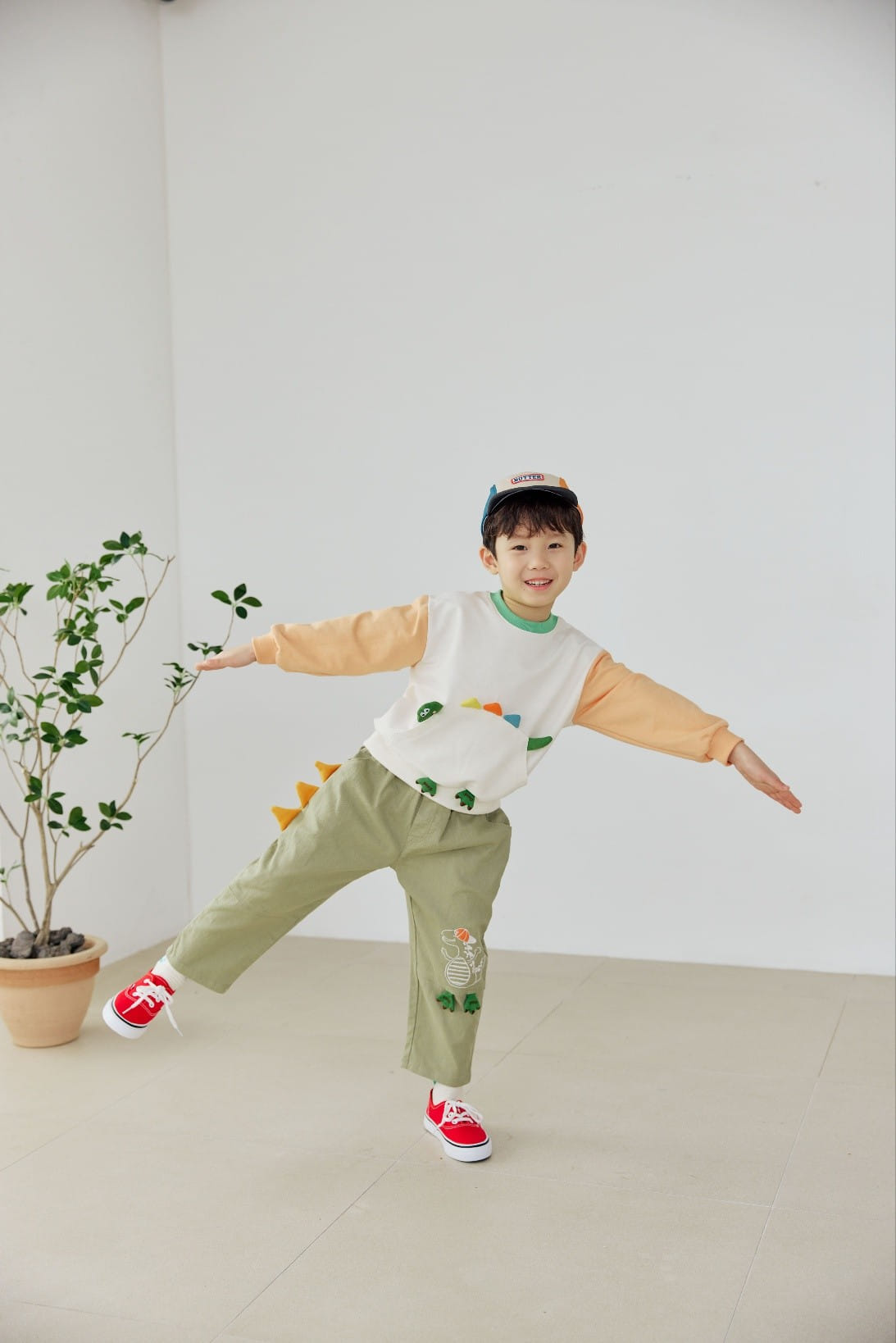 Orange Mom - Korean Children Fashion - #fashionkids - Bbul Dinosaur Pants - 5