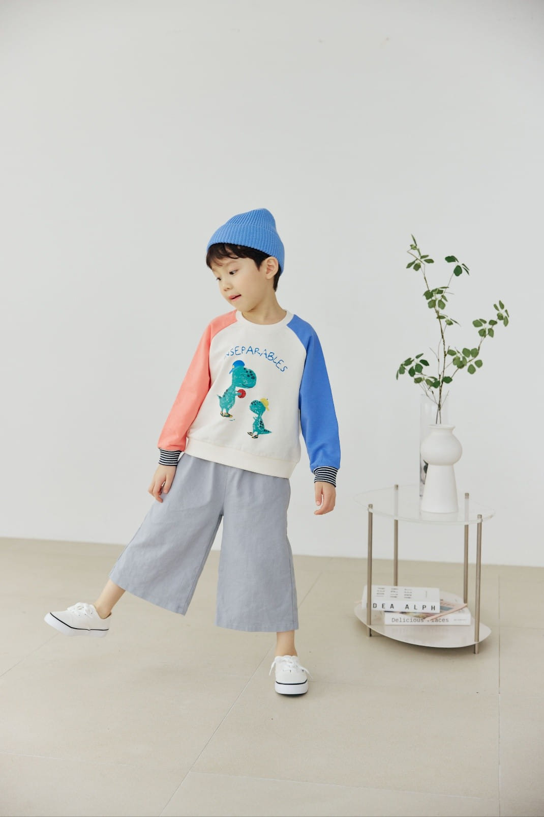Orange Mom - Korean Children Fashion - #fashionkids - Dinosaur Color Tee - 2