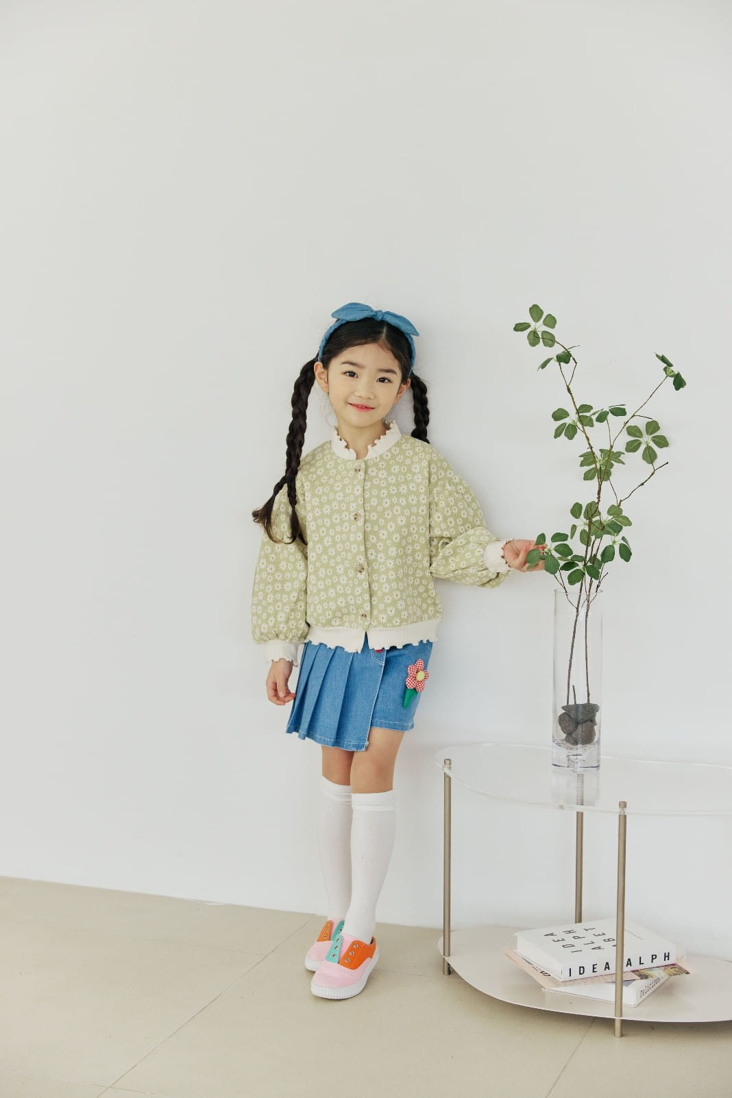 Orange Mom - Korean Children Fashion - #kidsshorts - Span Denim Flares Skirt - 5