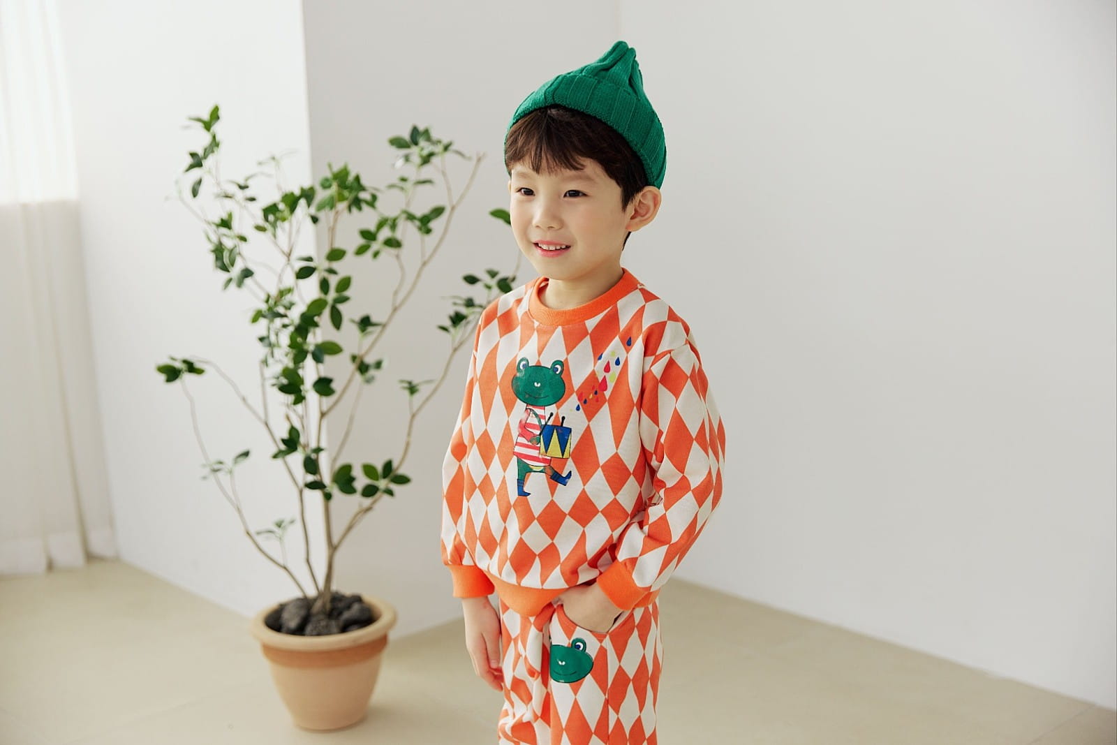 Orange Mom - Korean Children Fashion - #kidsshorts - Frog Sweatshirt - 5