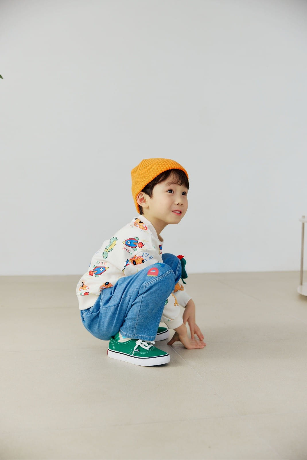 Orange Mom - Korean Children Fashion - #kidsstore - Dinosaur Paint Sweatshirt - 5
