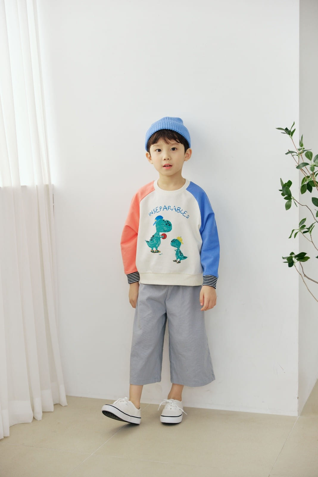 Orange Mom - Korean Children Fashion - #kidsshorts - Dinosaur Color Tee - 4