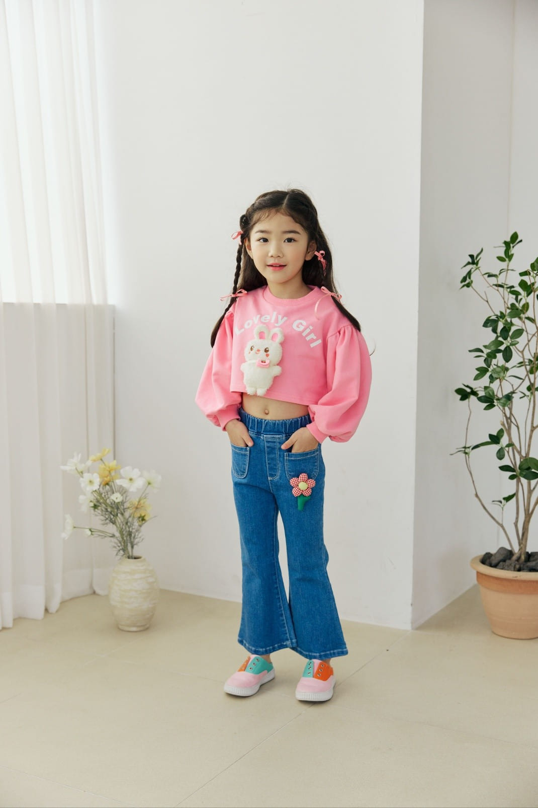 Orange Mom - Korean Children Fashion - #kidsstore - Flower Sweatshirt - 2