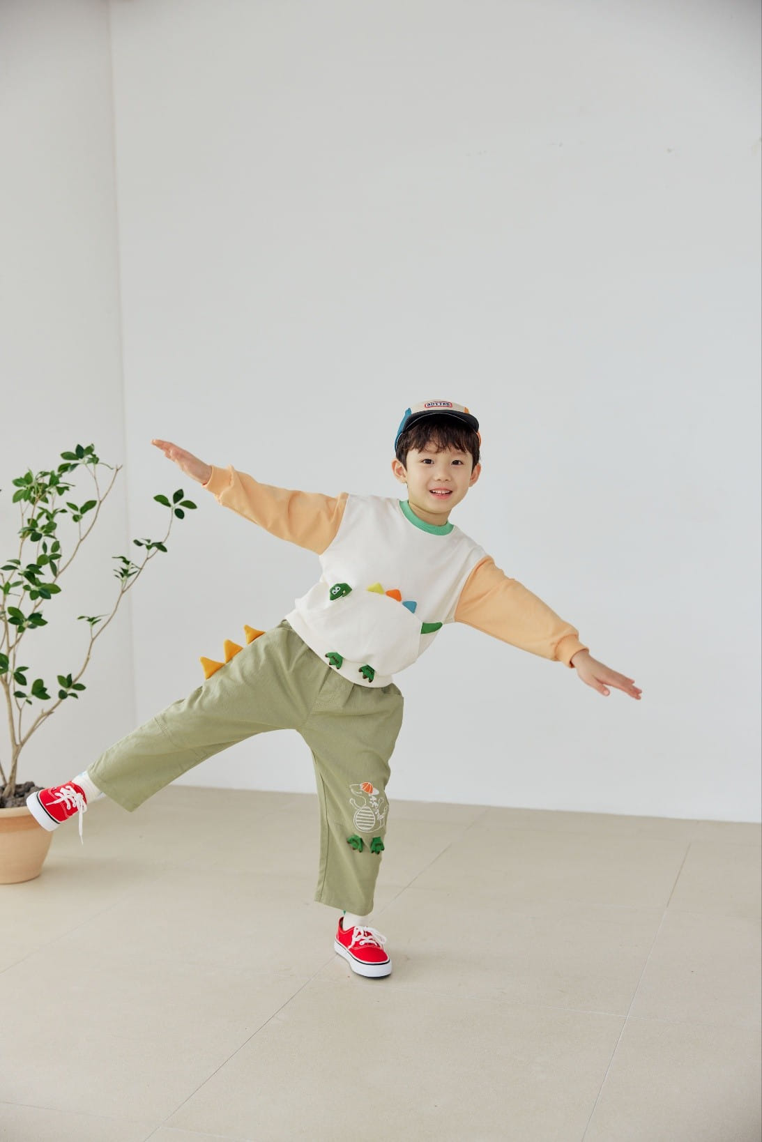 Orange Mom - Korean Children Fashion - #kidzfashiontrend - Bbul Dinosaur Pants - 8