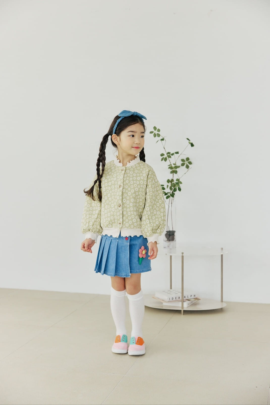 Orange Mom - Korean Children Fashion - #kidzfashiontrend - Span Denim Flares Skirt - 7