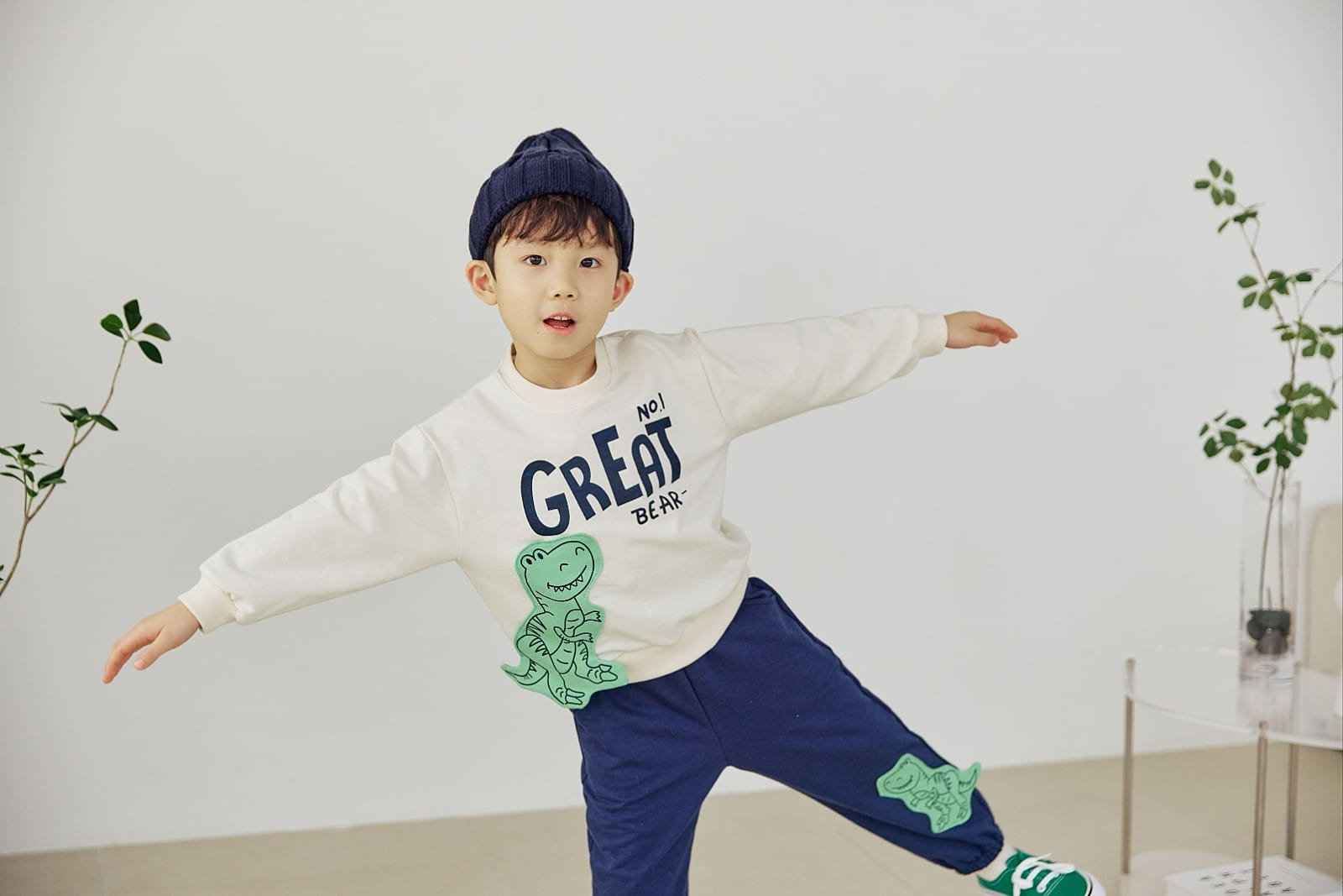 Orange Mom - Korean Children Fashion - #littlefashionista - Patch Dinosaur Pants - 2