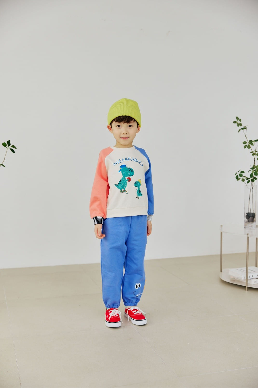 Orange Mom - Korean Children Fashion - #minifashionista - Dinosaur Color Tee - 9