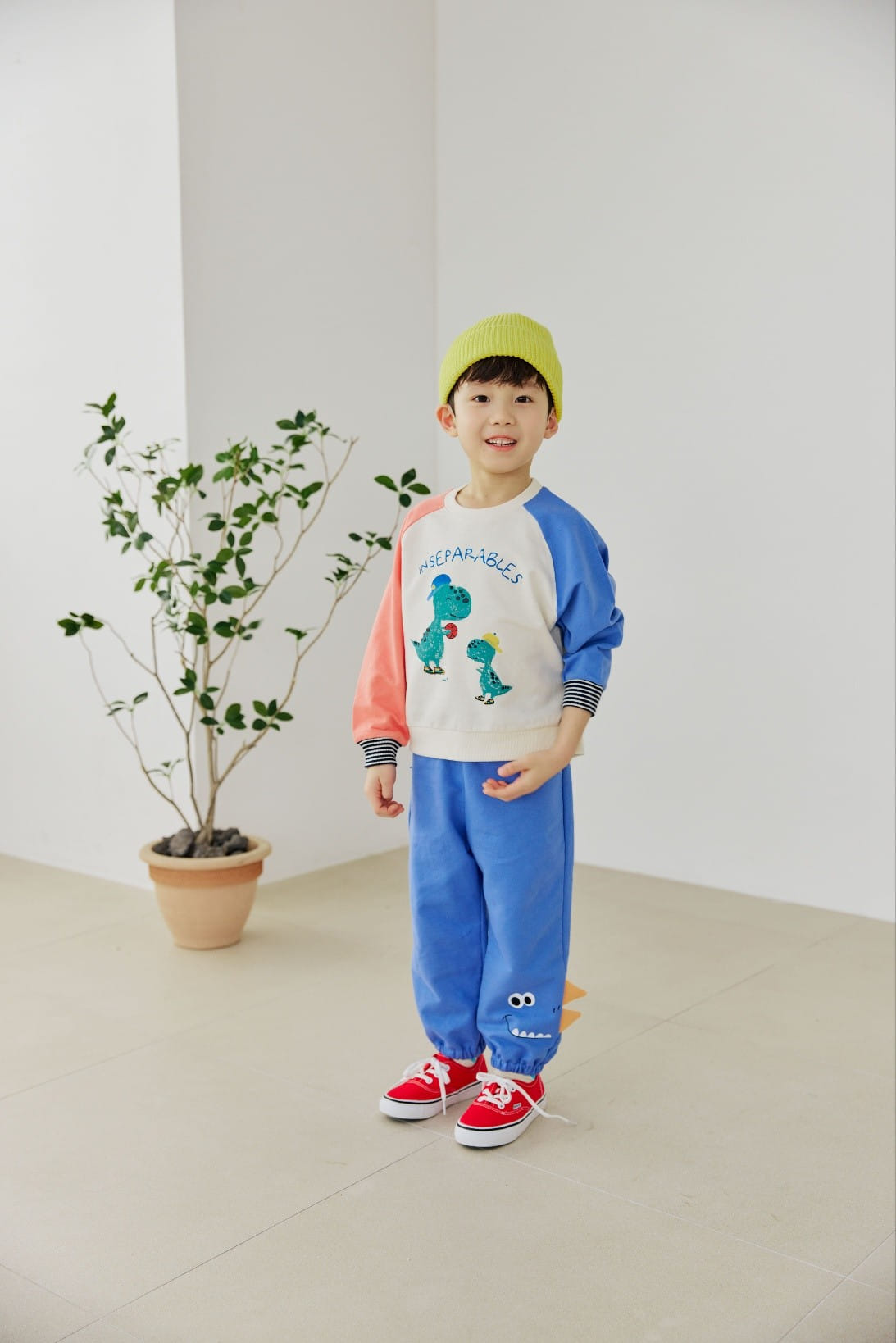 Orange Mom - Korean Children Fashion - #todddlerfashion - Dinosaur Color Tee - 11