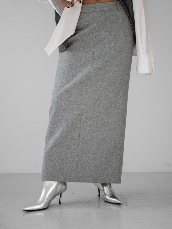 Paper Moon - Korean Women Fashion - #womensfashion - W Flannel Maxi Pencil Skirt  - 4