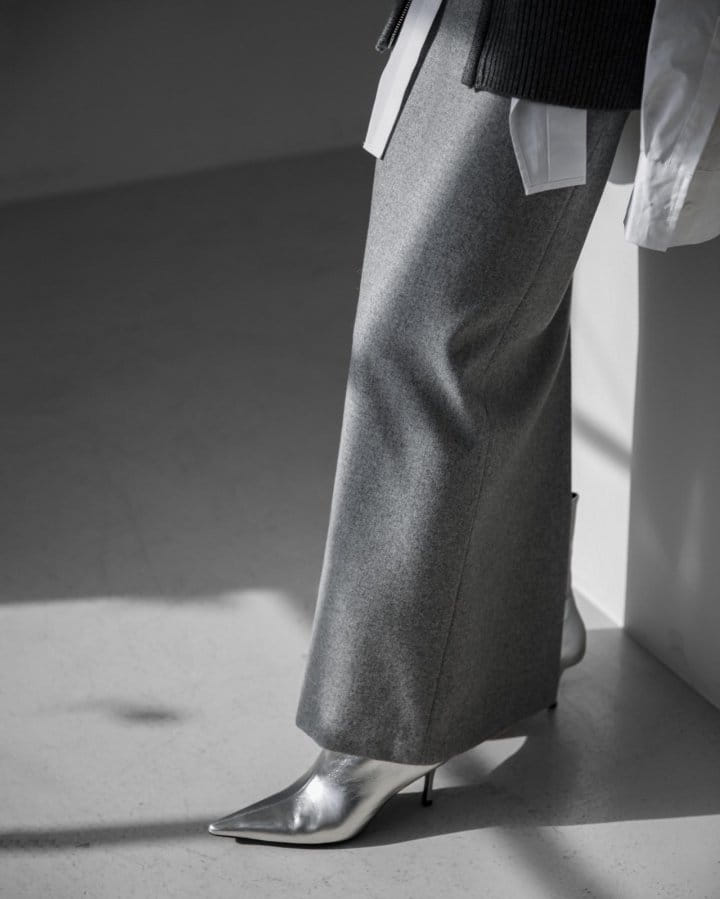 Paper Moon - Korean Women Fashion - #momslook - W Flannel Maxi Pencil Skirt  - 6