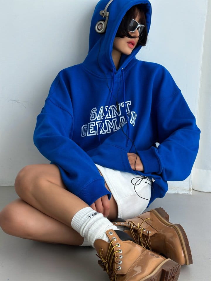 Paper Moon - Korean Women Fashion - #momslook -  SAINT GERMAIN Print Hoodie Sweatshirt  - 5