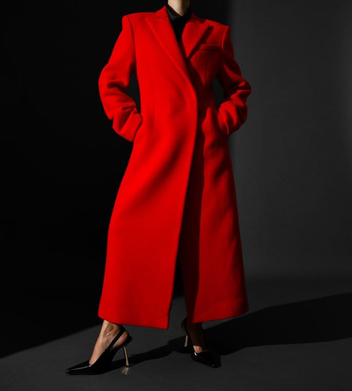 Paper Moon - Korean Women Fashion - #momslook - Virgin 100 % Wool Peak Lapel Tailored Maxi Coat  - 6