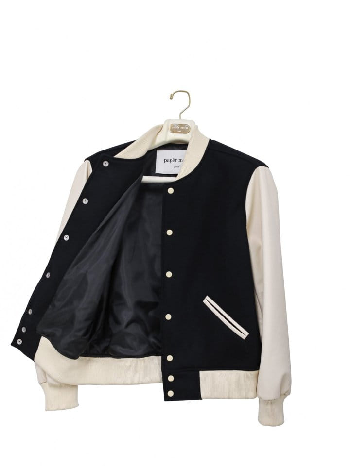 Paper Moon - Korean Women Fashion - #shopsmall - Classic L  Sleeve Stadium Jacket  - 6