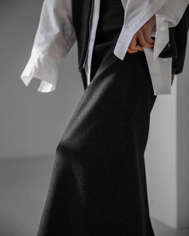 Paper Moon - Korean Women Fashion - #womensfashion - W Flannel Maxi Pencil Skirt  - 9