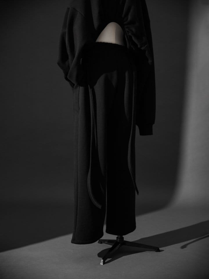 Paper Moon - Korean Women Fashion - #womensfashion -  Stitch Detail Banded Cozy Pants  - 6