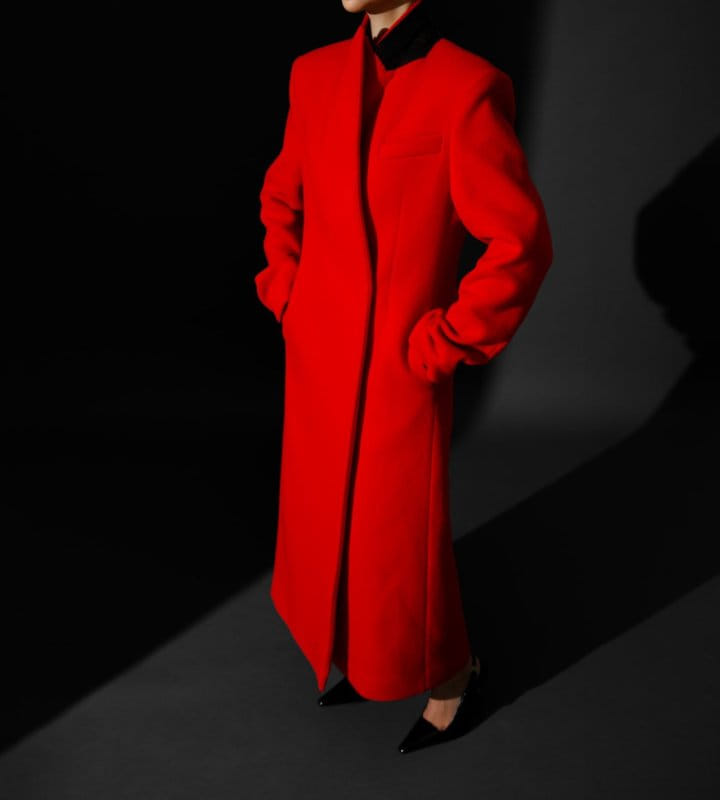 Paper Moon - Korean Women Fashion - #womensfashion - Virgin 100 % Wool Peak Lapel Tailored Maxi Coat  - 7