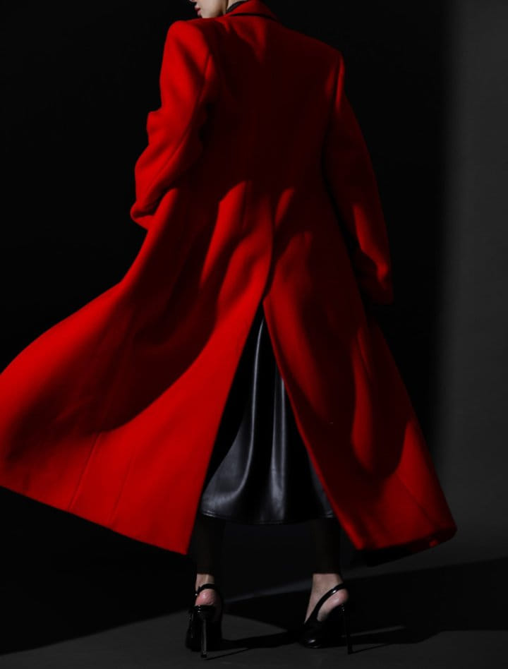 Paper Moon - Korean Women Fashion - #womensfashion - Virgin 100 % Wool Peak Lapel Tailored Maxi Coat  - 9